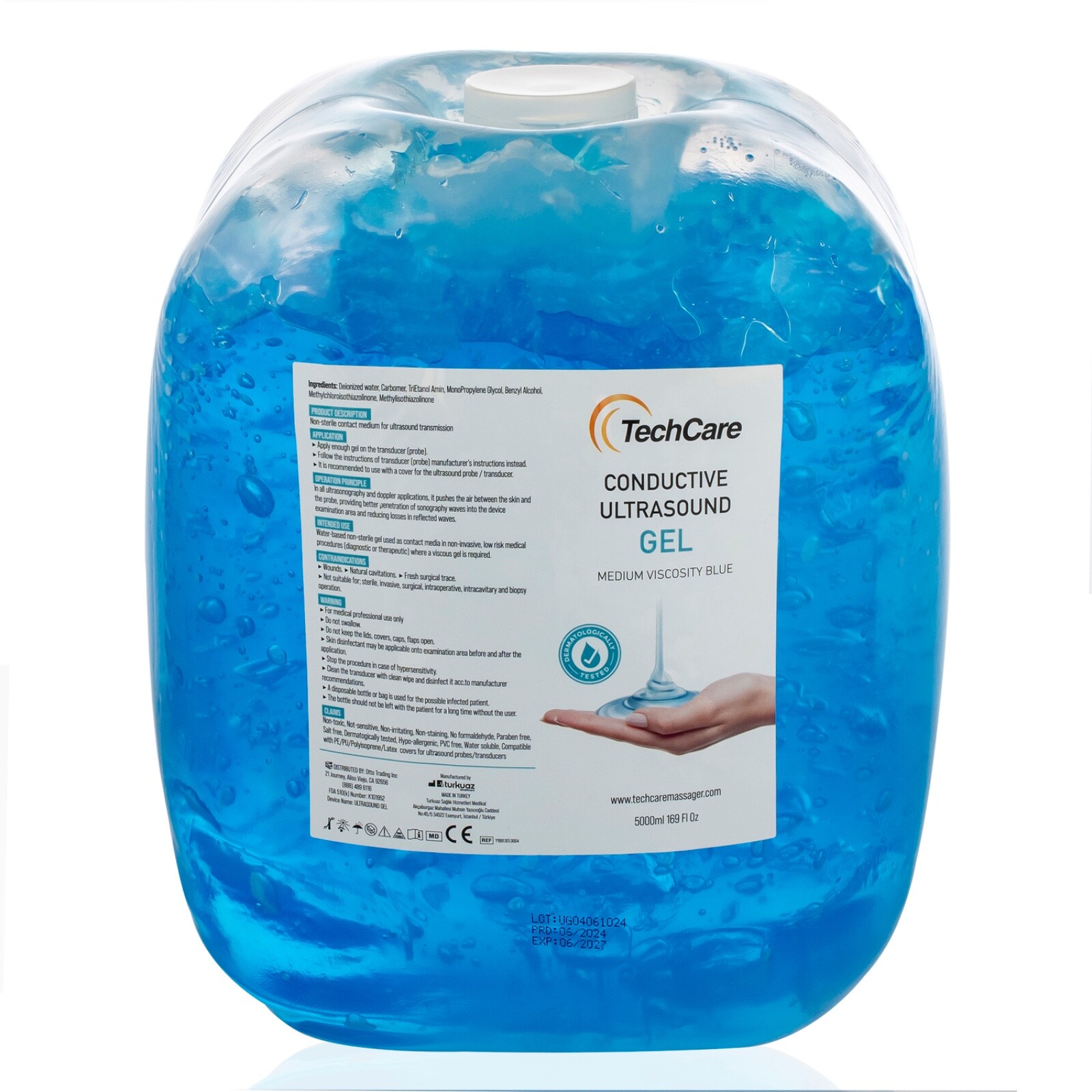 THERASONIC 5 LITER ULTRASOUND TRANSMISSION GEL PLUS BOTTLE(AQUASONIC REPLACEMENT