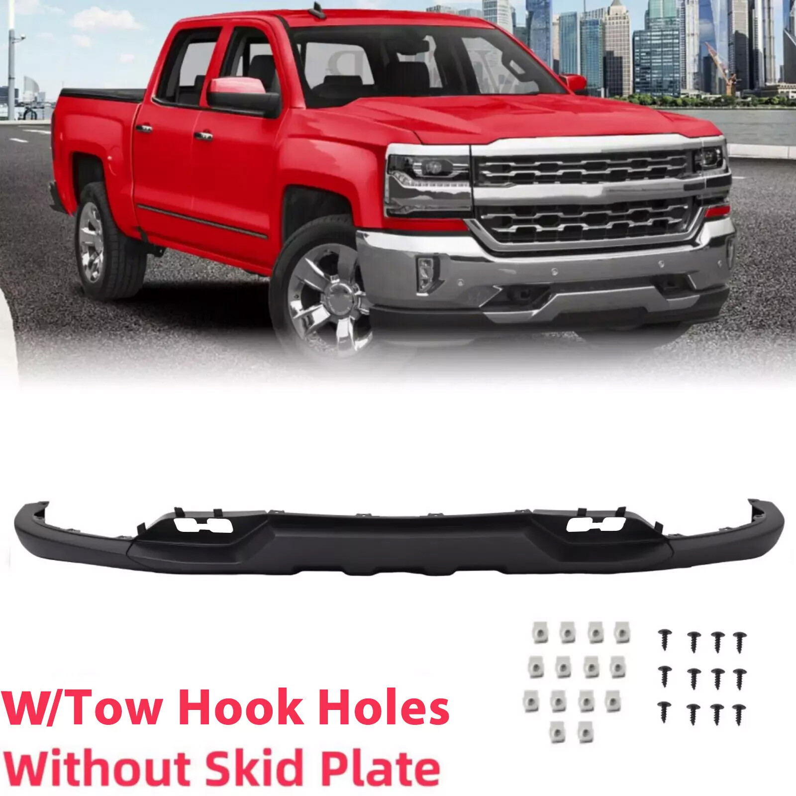 Front Lower Bumper Valance For Chevrolet Silverado 1500 2016 2017 2018 2019