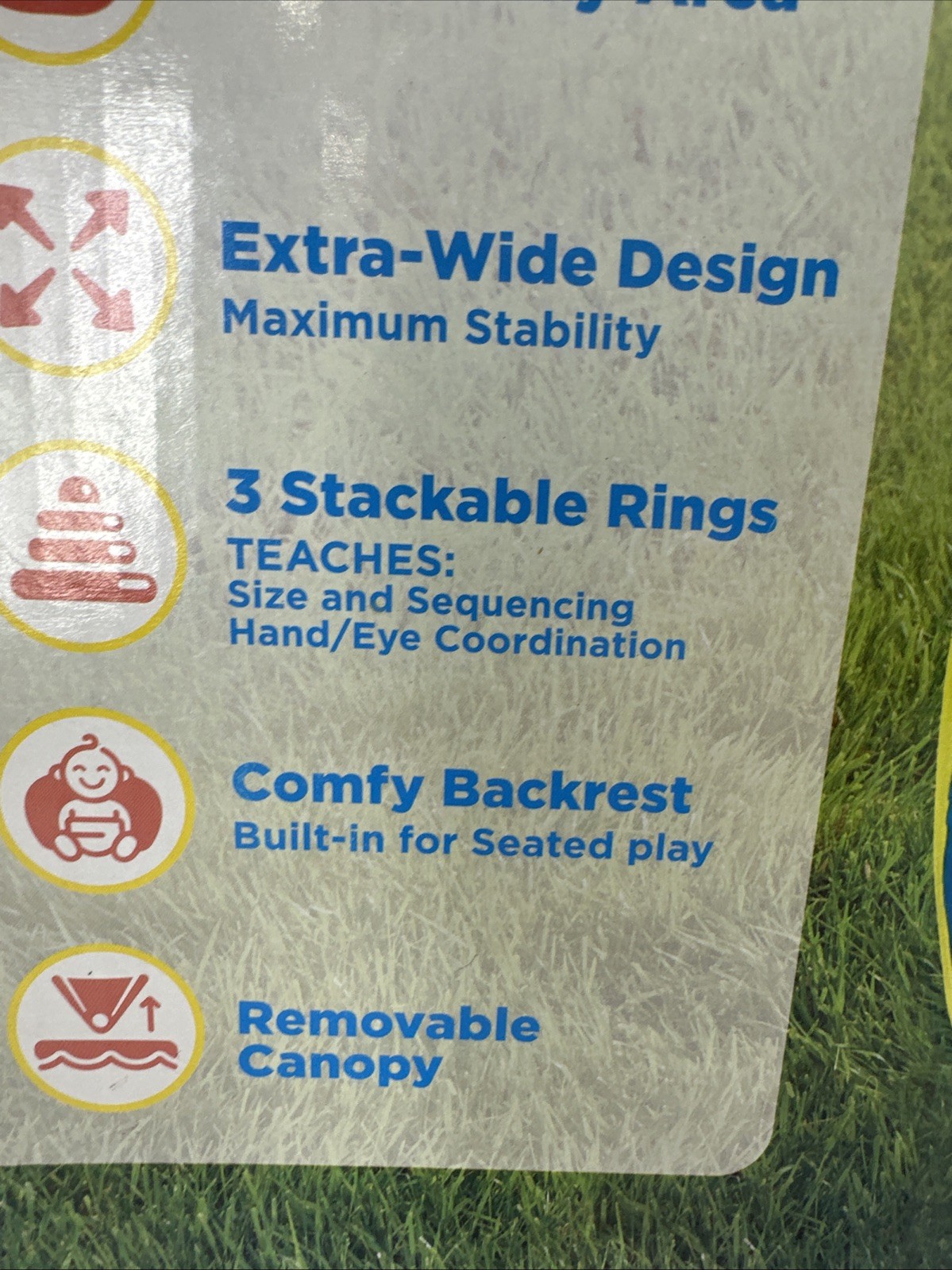 Stack N' Play Teal Inflatable Splash Mat with Removable Canopy 28" By SwimSchool