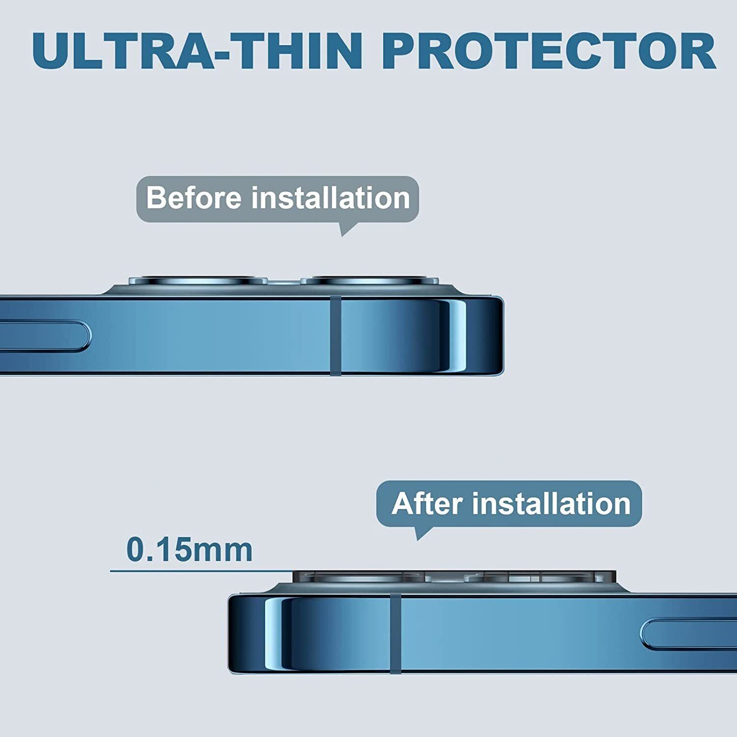 Camera Lens Protector For iPhone 15 14 13 12 11 Pro Max Min Tempered Glass Cover