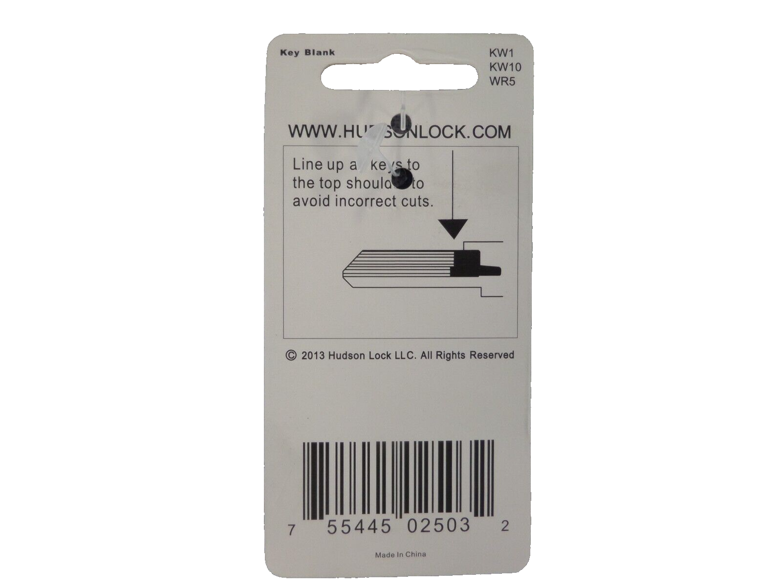 ELECTRIC GUITAR KWIKSET KW1 HOUSE KEY BLANK