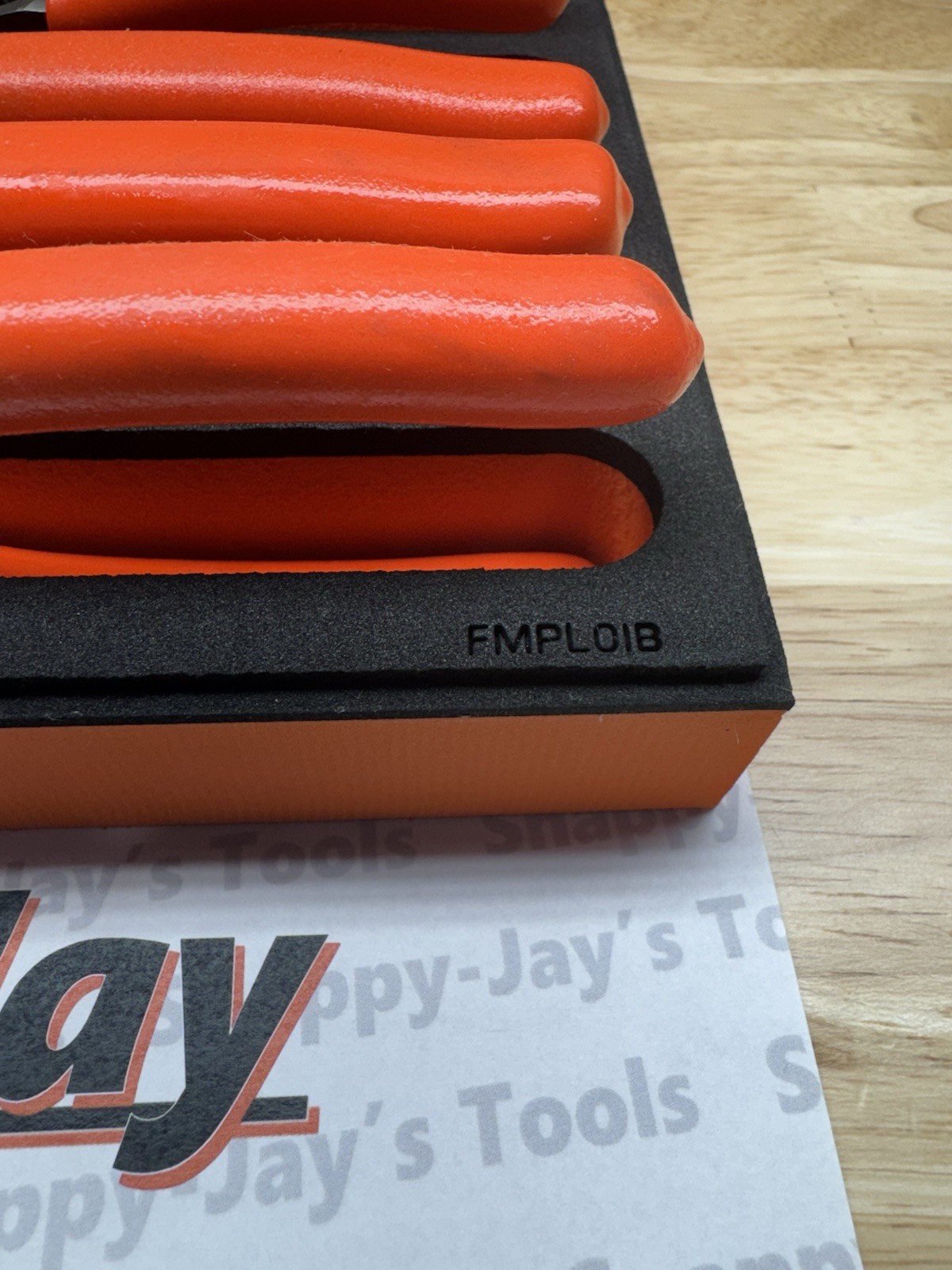 Snap-on Tools USA NEW 6pc ORANGE Essential Pliers Foam Set PL600ES1FO