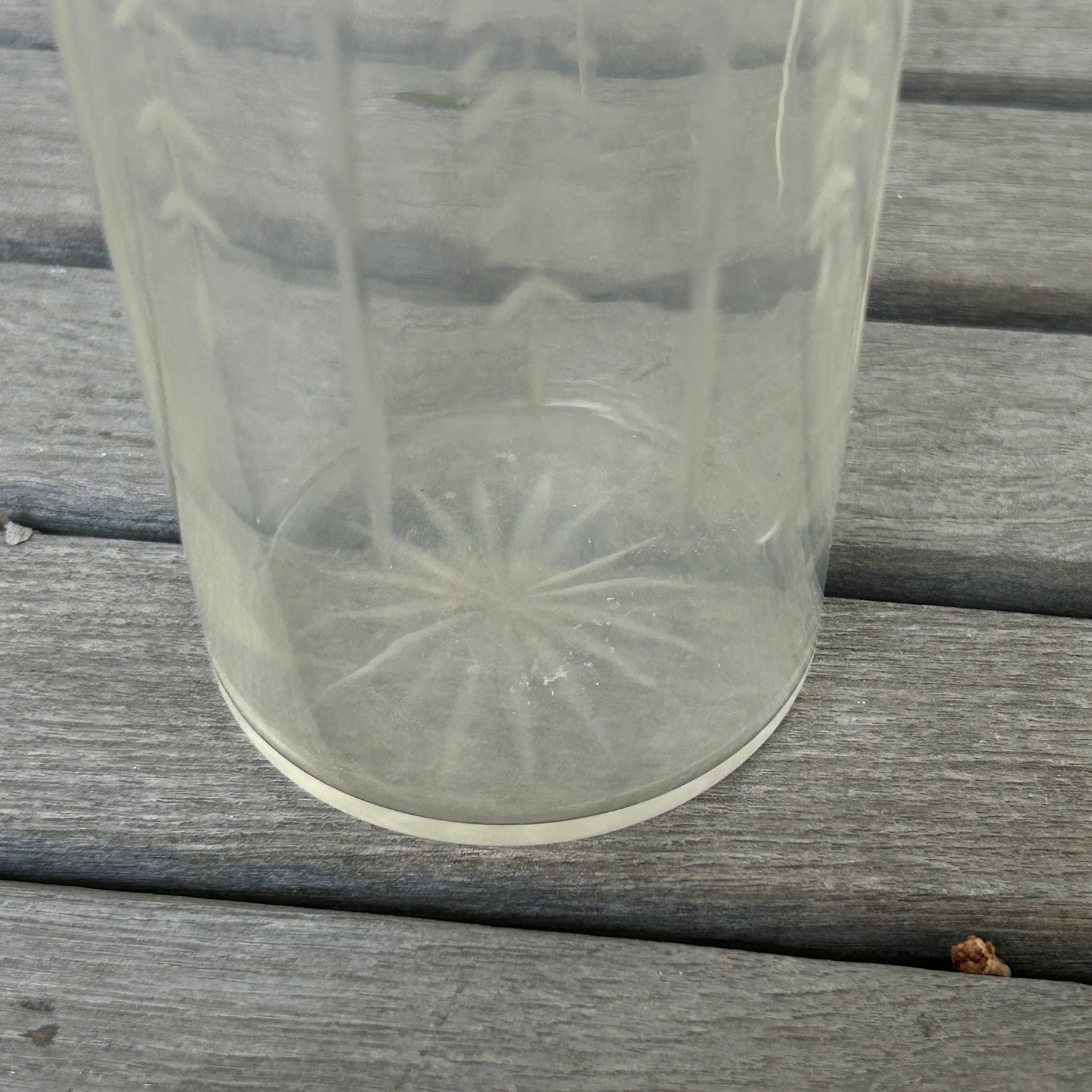 French Vintage Silver and Etched Glass Crystal Cruet Decanter Perfume Bottle