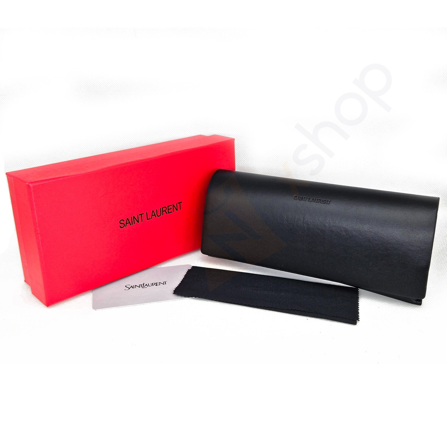 YSL Saint Laurent Eyeglasses Sunglasses Soft Case w/ Cleaning Cloth & GiftBOX