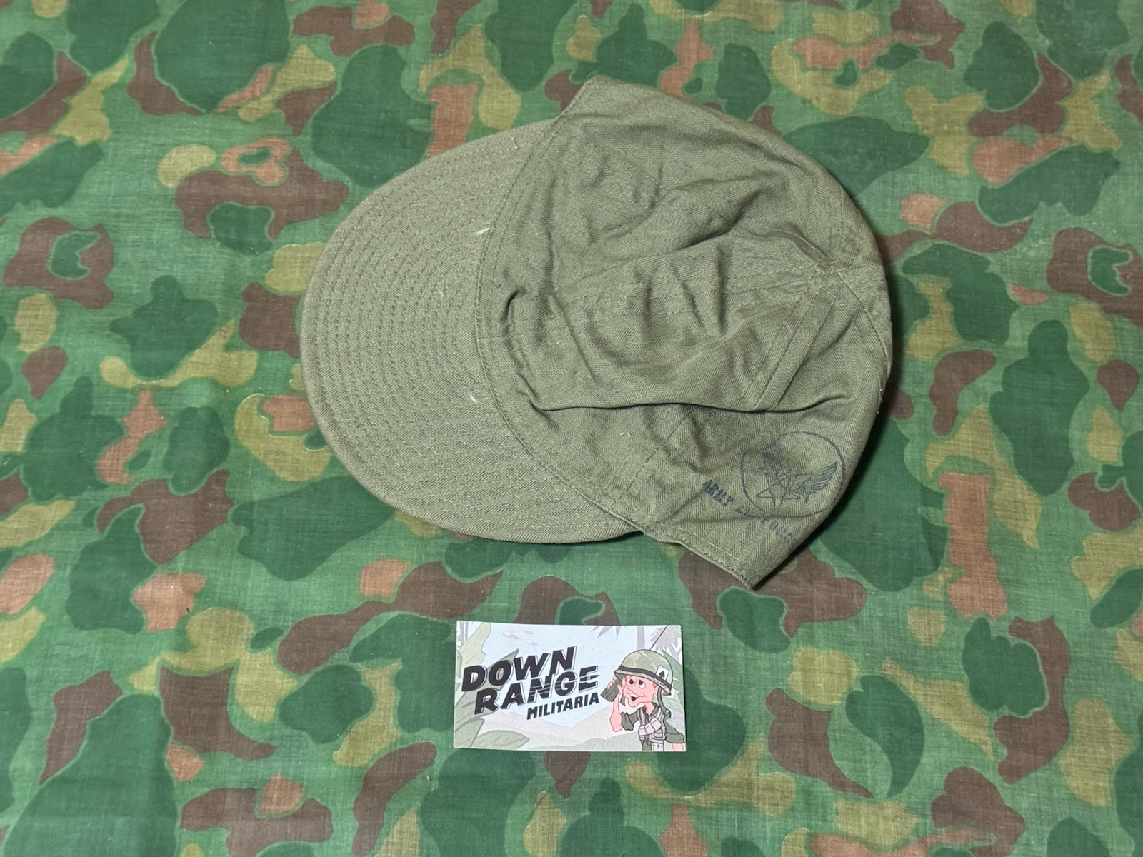 NOS Vintage WWII U.S. Army Air Force A3 Mechanic HBT Cap Size 7 1/8