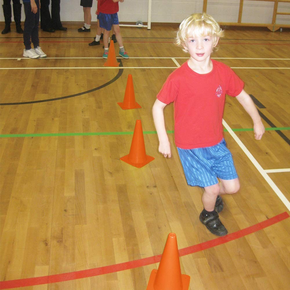 Multipurpose Training Cones Set of 12, Soft & Durable Traffic Cone for Safety...