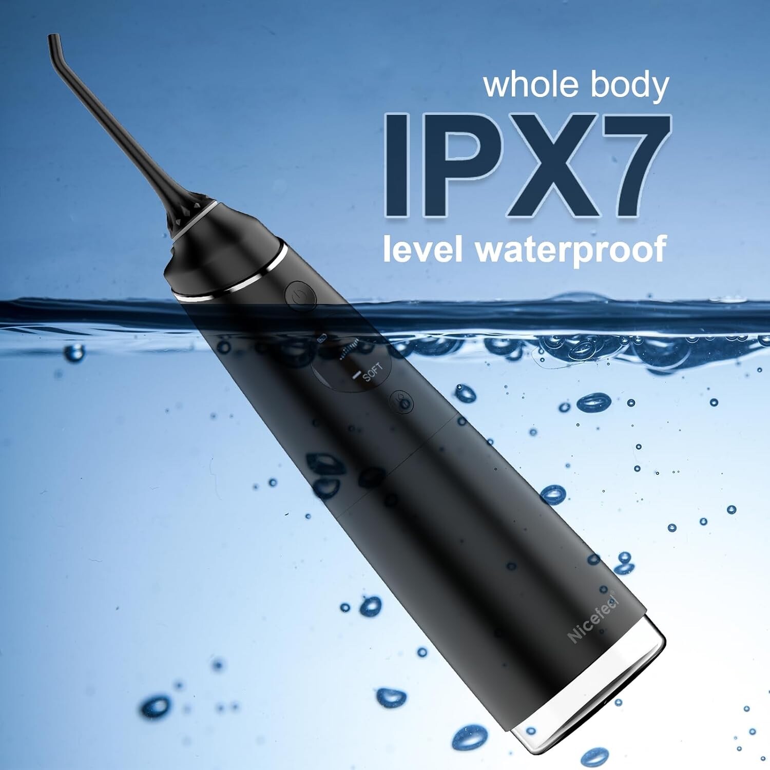 Cordless Rechargeable Water Dental Flosser Oral Irrigator with 4 Modes, 280mL