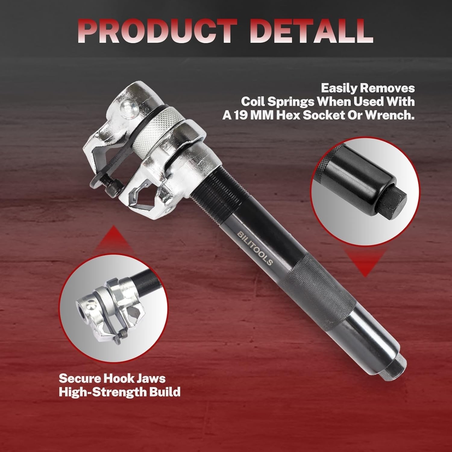 2-Piece Coil Spring Compressor Tool Heavy Duty Macpherson Strut Spring Compre...