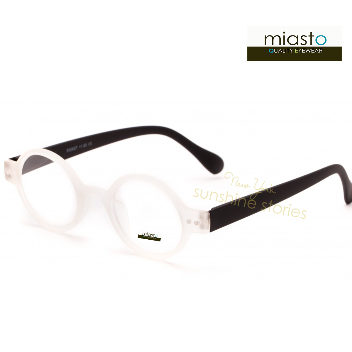 MIASTO "CIAO ITALY" SMALL RETRO ROUND OAVL BOHO READERS READING GLASSES SPECS