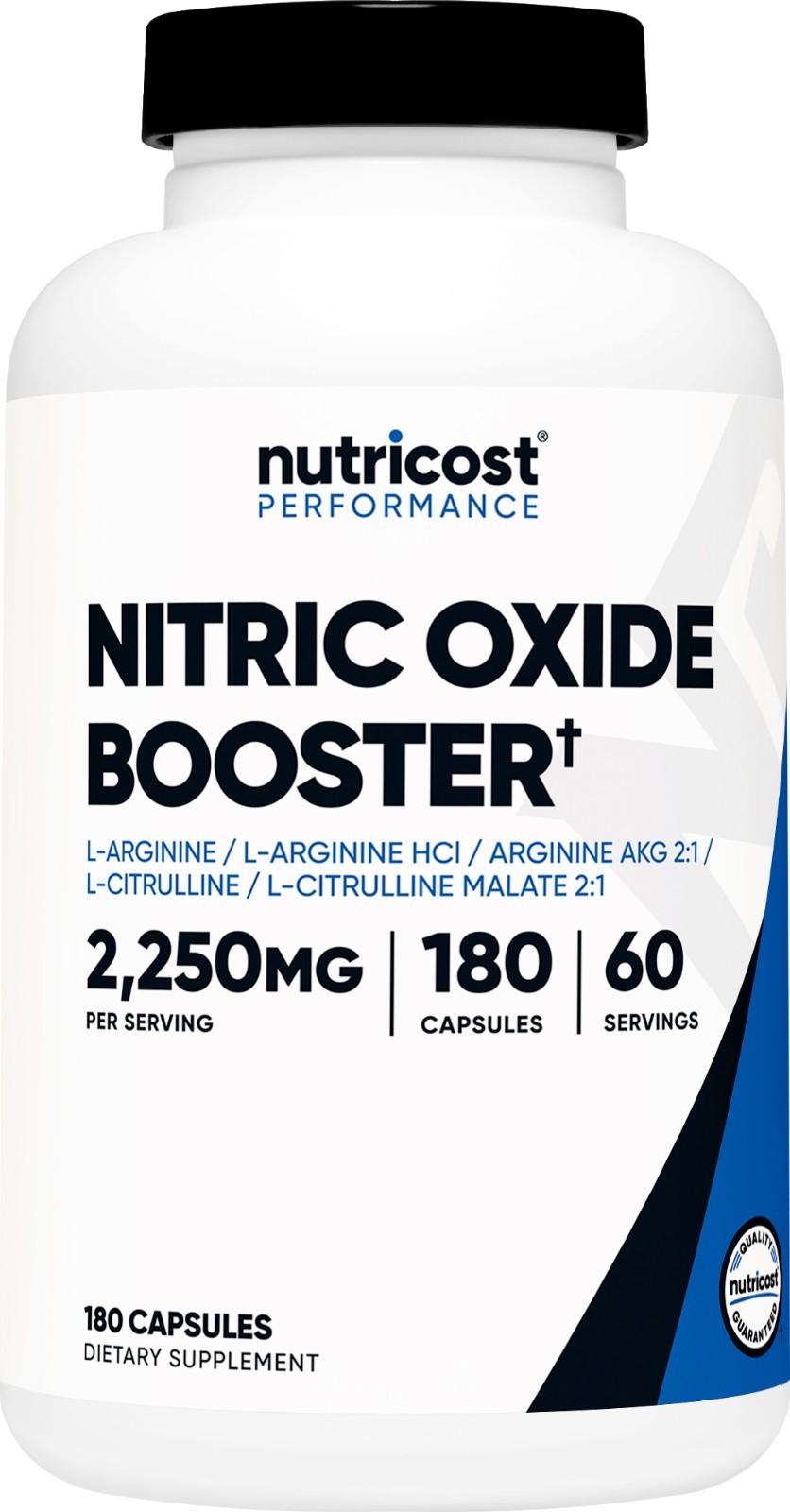 Nutricost Nitric Oxide Booster 750mg, 180 Capsules, 60 Servings