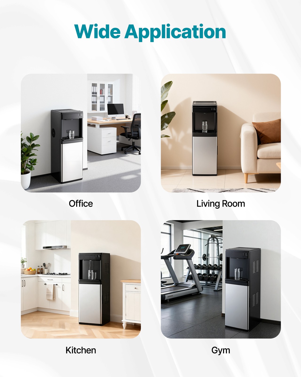 VEVOR Water Dispenser with Ice Maker 3-in-1 Floor-Standing Water Cooler for Home