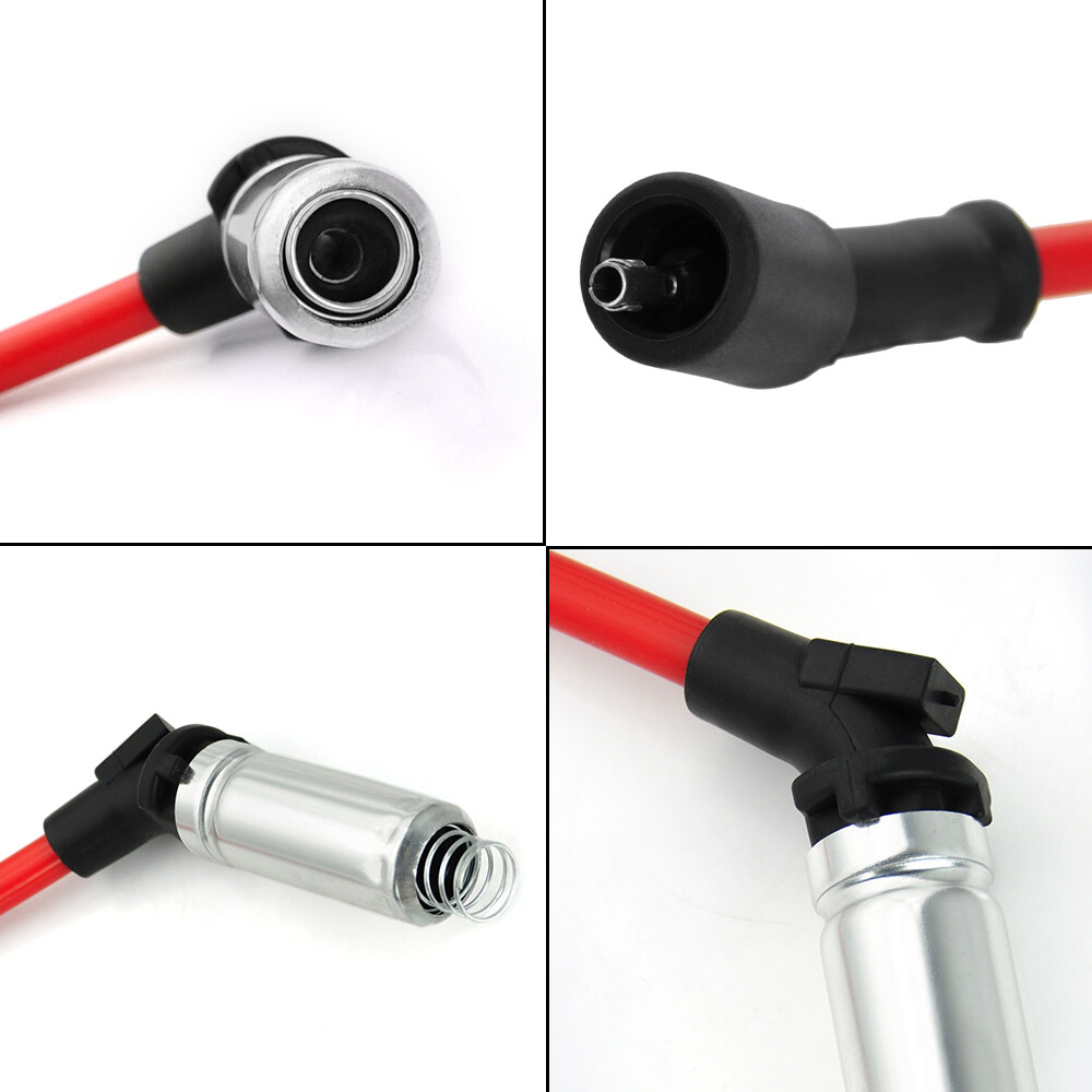 High Performance 8x Spark Plugs and 8x Wires Set for Chevy GMC 4.8L 5.3L 6.0L V8