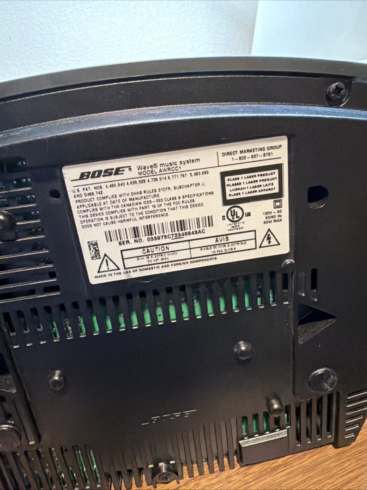 Bose Wave Music System AM/FM CD Player Clock Radio No Remote Fully Tested awrcc1