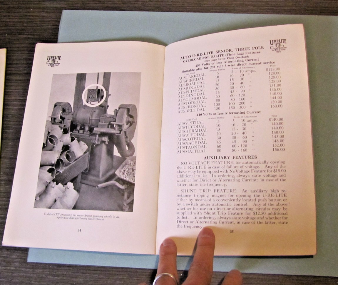 1920 The Cutter Company Urelite Steel Box Circuit Breaker Advertising Catalog