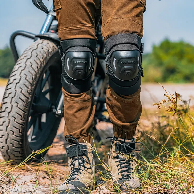 ROCKBROS Motorcycle Knee Pad Windproof Warm EVA Protective Gear Shockproof 1 SET