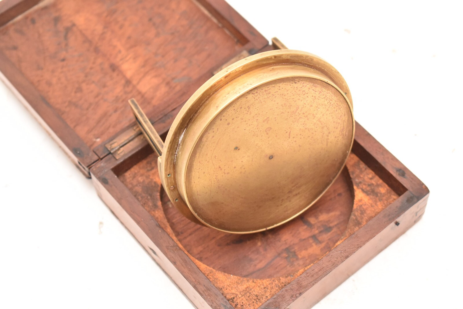 Rare! Antique 1900's Brass Surveying Surveyor's Sight Compass W/ Original Box