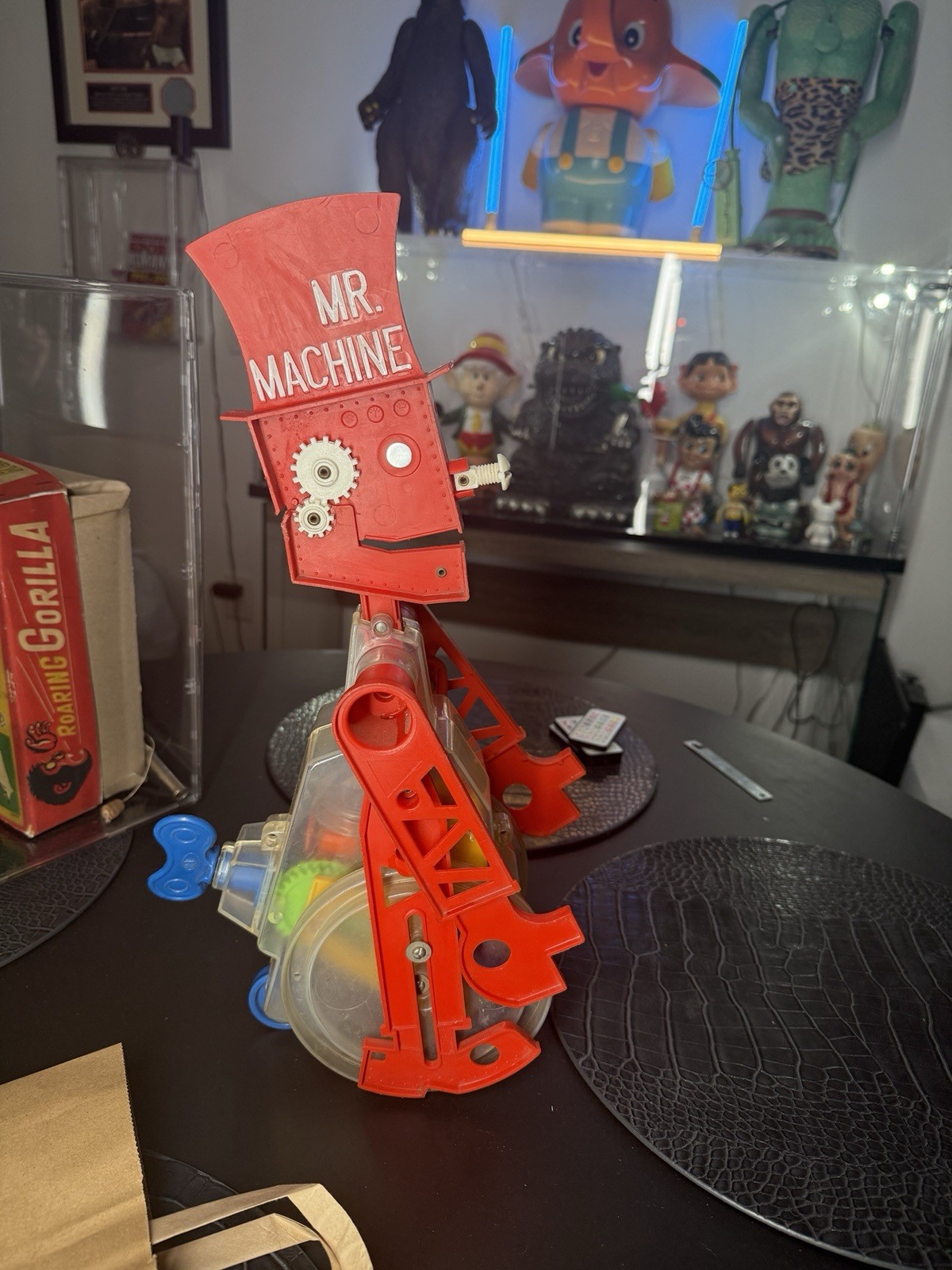 1977 MR. MACHINE Robot Ideal Toy Wind Up "Walk n Whistle"