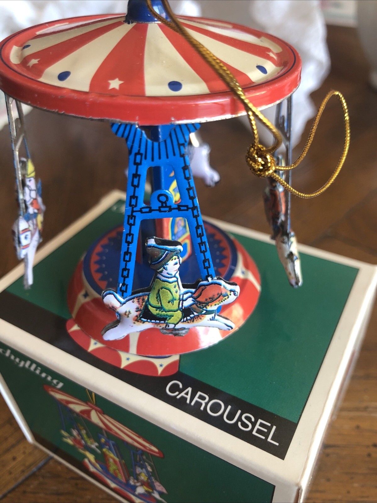 Vintage Schylling Miniature Tin Collector Series 90's Carousel w/Box