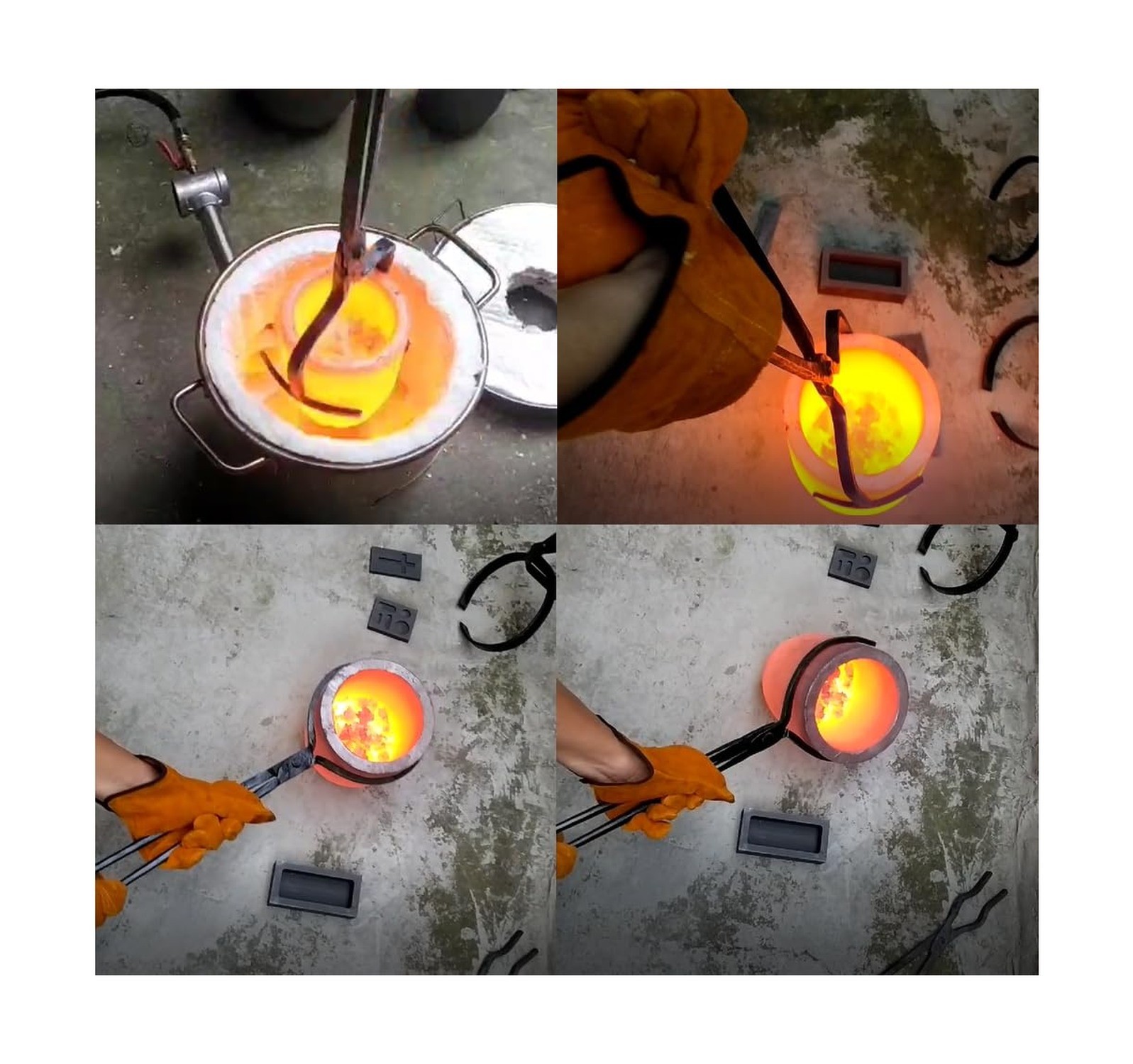 16KG Propane Melting Furnace Double Burner Stainless Steel, Foundury Smelter ...