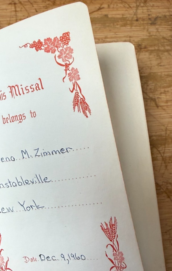 Vtg Saint Joseph "Continuous" Sunday Missal - 1957-58 Catholic Prayer