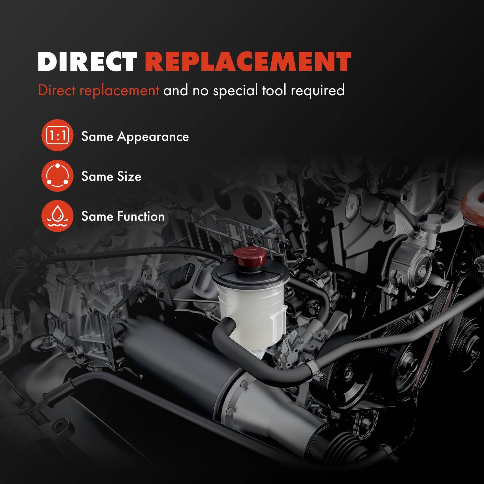 2pcs Power Steering Reservoir & Line Hose for Toyota Tundra 2000-2006 V8 4.7L