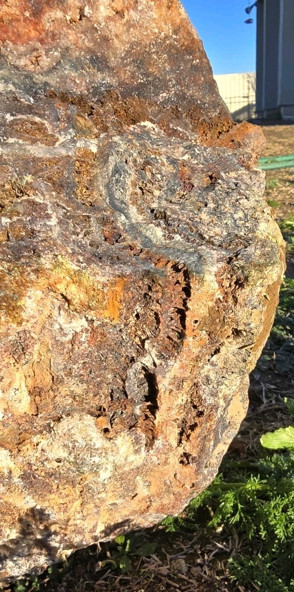 Large Heavy Raw Chunk Of Arizona Silver Copper Gold Ore Specimen 74.4 Lbs.