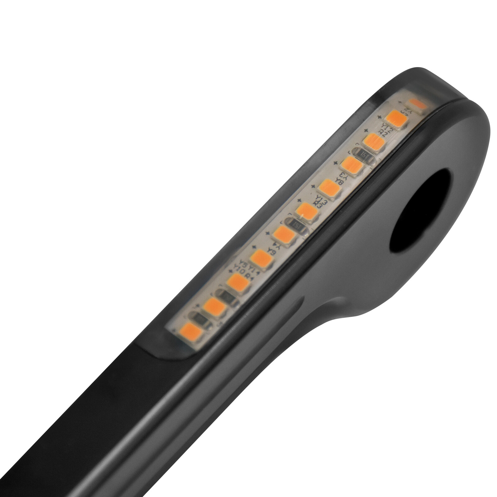 Black LED Flush Fork Turn Signal Side Light Fit For Harley Touring Glide 1998-up