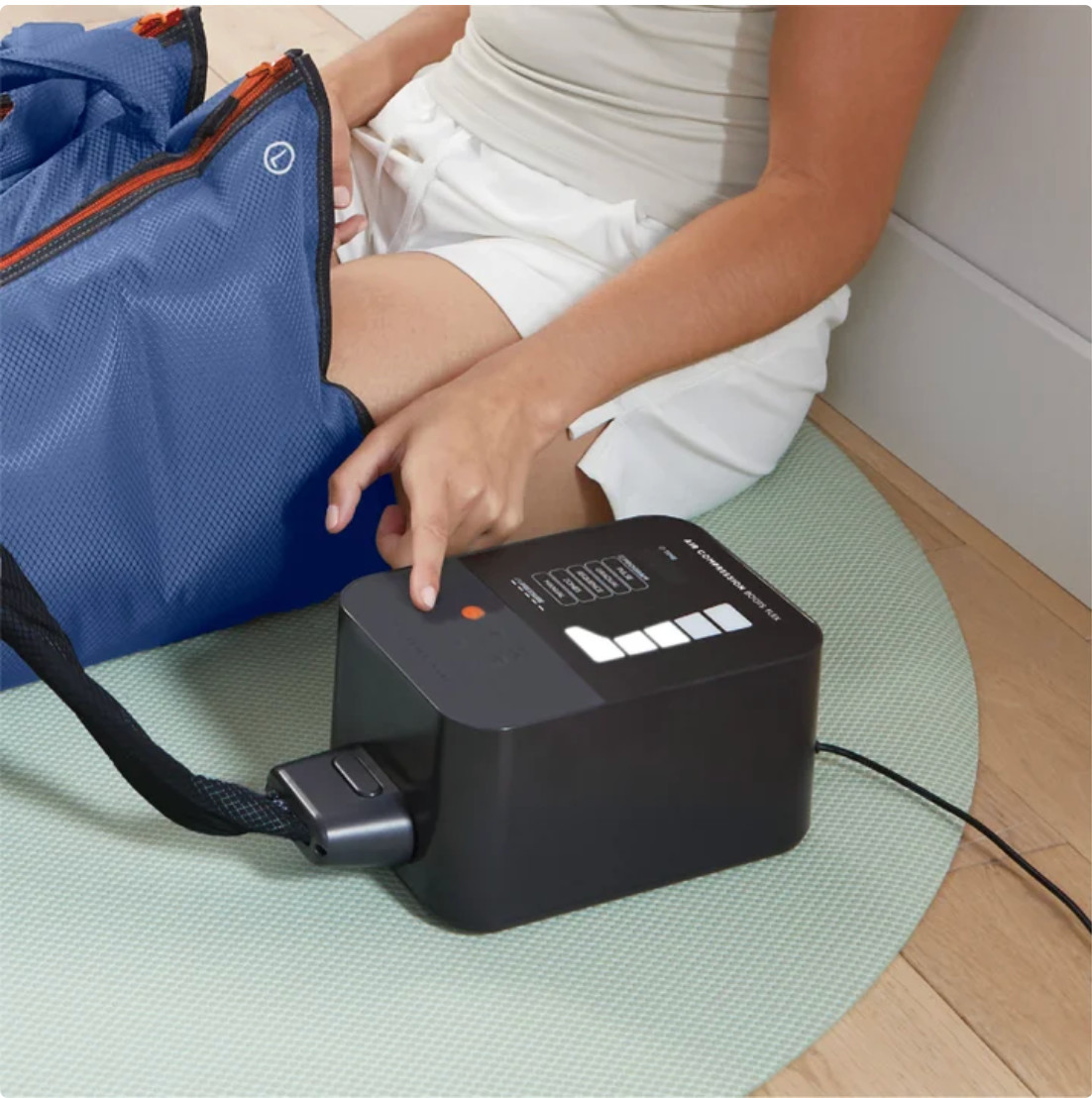 SHARPER IMAGE AIR COMPRESSION Flex BOOTS Large/xlarge blue