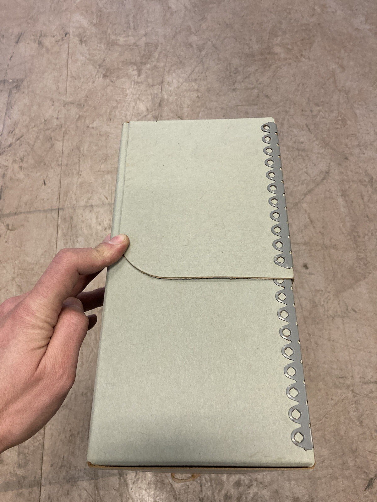 Vtg Archival Folio Storage Box Metal Edge Archival Boxboard AcidFree 15.5x10.5x5