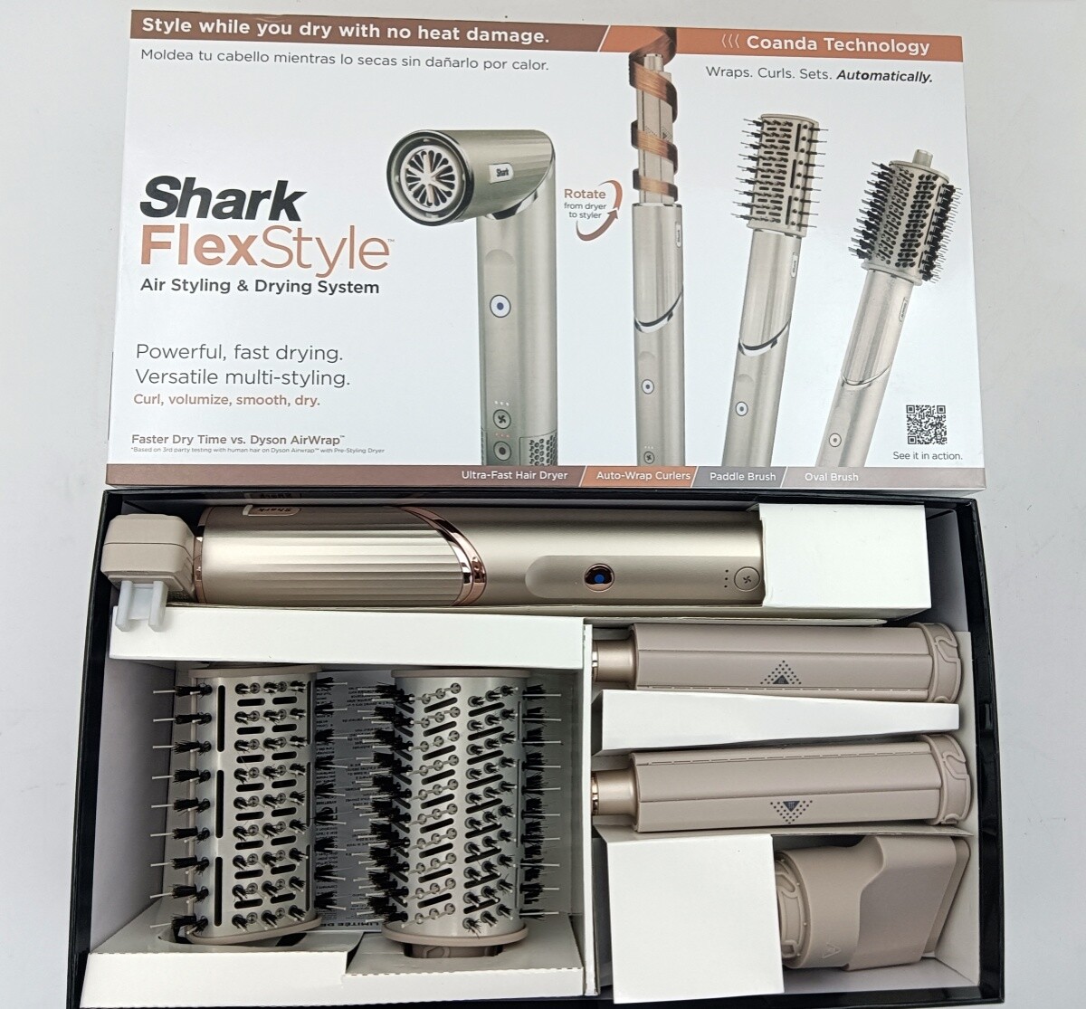 Shark HD430 FlexStyle Air Styling Drying Powerful Hair Blow System Stone NEW