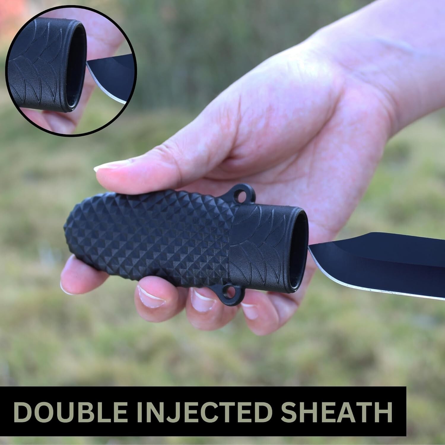 RPG-Mini Fixed Blade Knife 2.5" Stainless Steel EDC Neck Knife w/ Chain- Outdoor