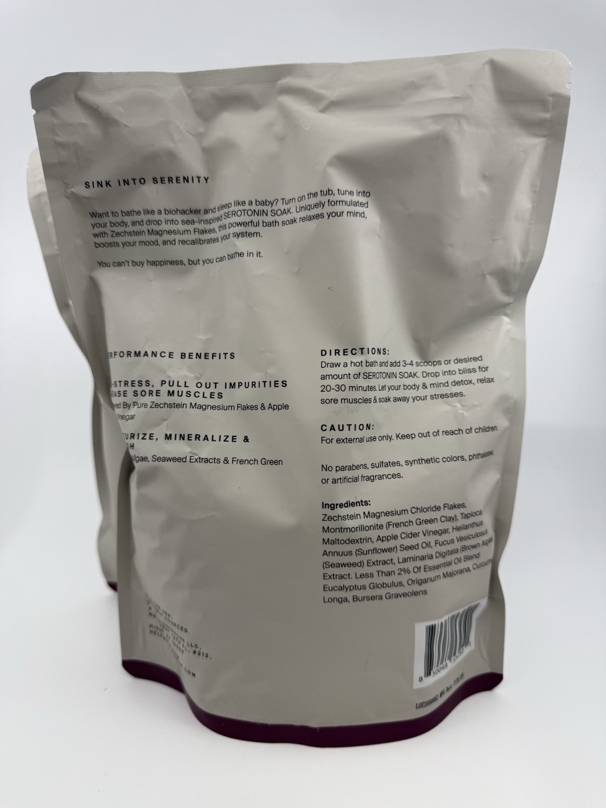 2 PACK! Higher Dose SEROTONIN SOAK 32 oz Recover Replenish Relax Best by 07/27