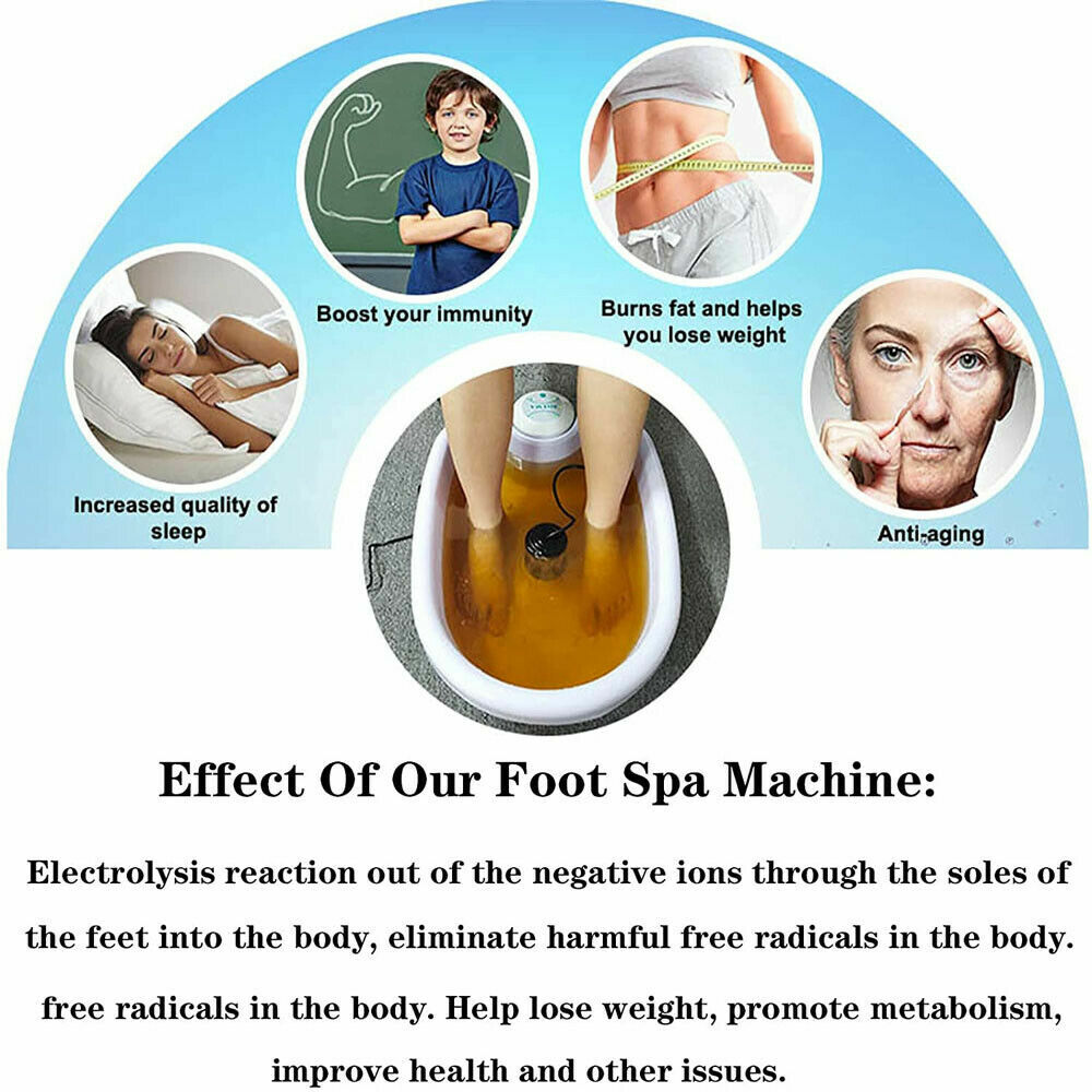 Array Arrays Ionic Detox Foot Spa Bath Ion Aqua Cell Cleanse Machine For Home