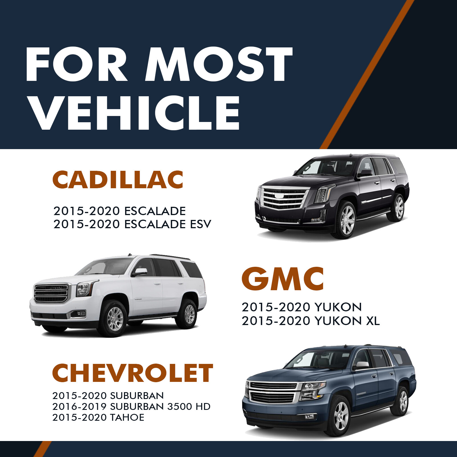 Pair 2 Rear Left-Right Tailgate Power Lift Support for 2015-2020 Chevrolet Tahoe