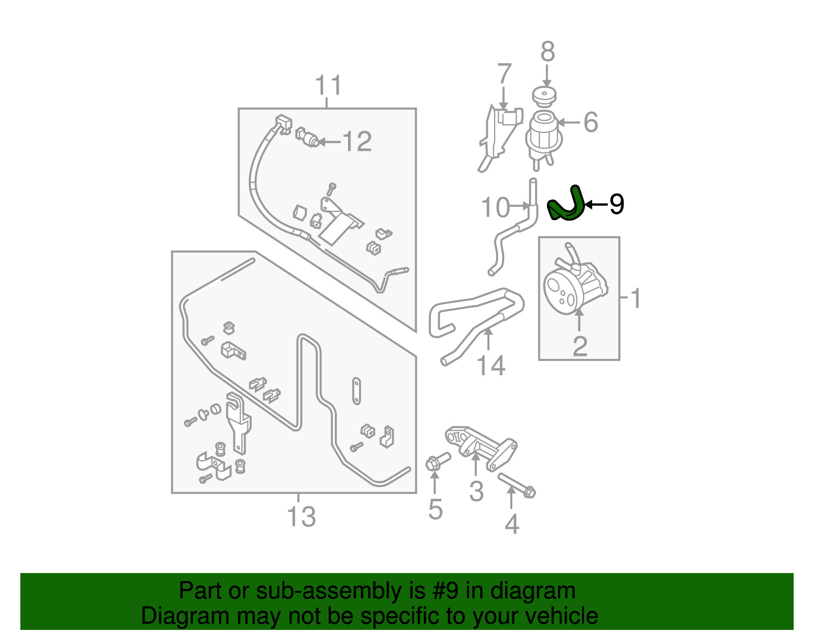 Genuine Nissan Power Steering Suction Hose 49717-EA200