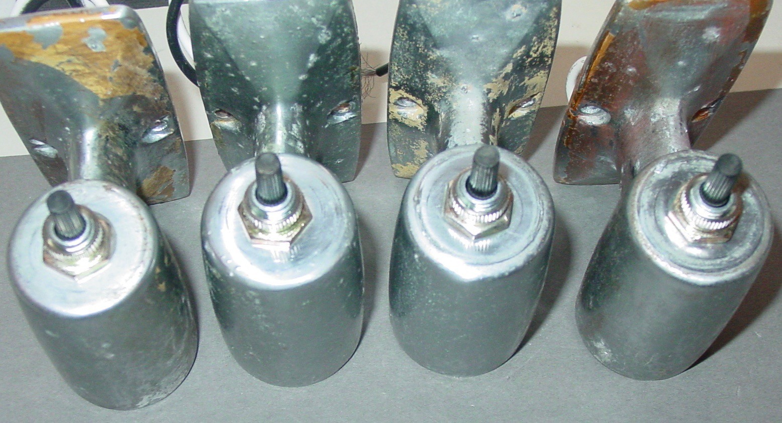 4 Vintage Yacht Bulkhead Galley Art Deco 400 Light Fixtures Camper Boat Cabin