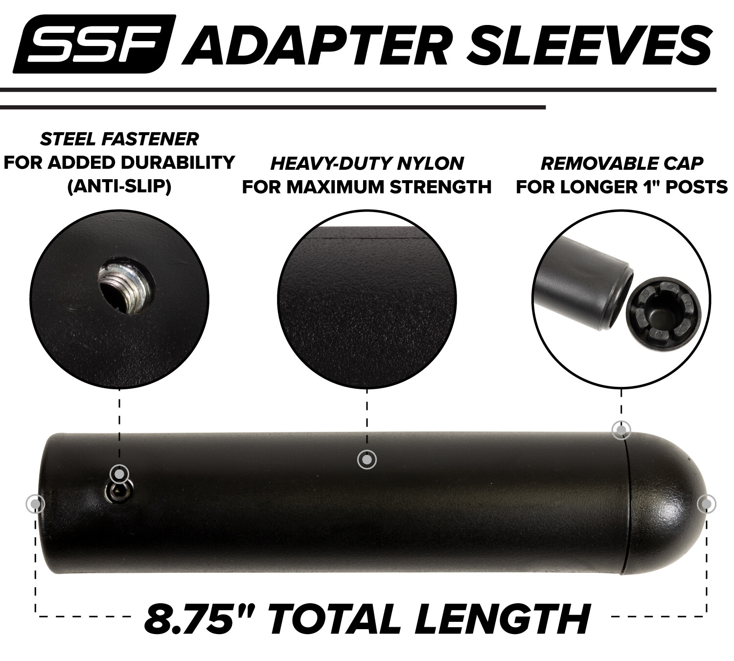 Serious Steel Barbell Olympic Adapter Sleeve (8" Adapter Sleeve for 1" Bars)