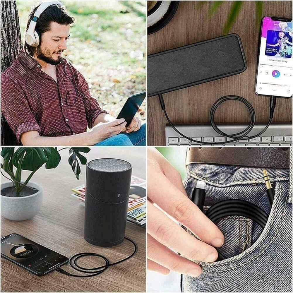 LOT iPhone 7 8 X XR 11 12 13 Pro Max 8 Pin to 3.5mm AUX Audio Car Adapter Cord