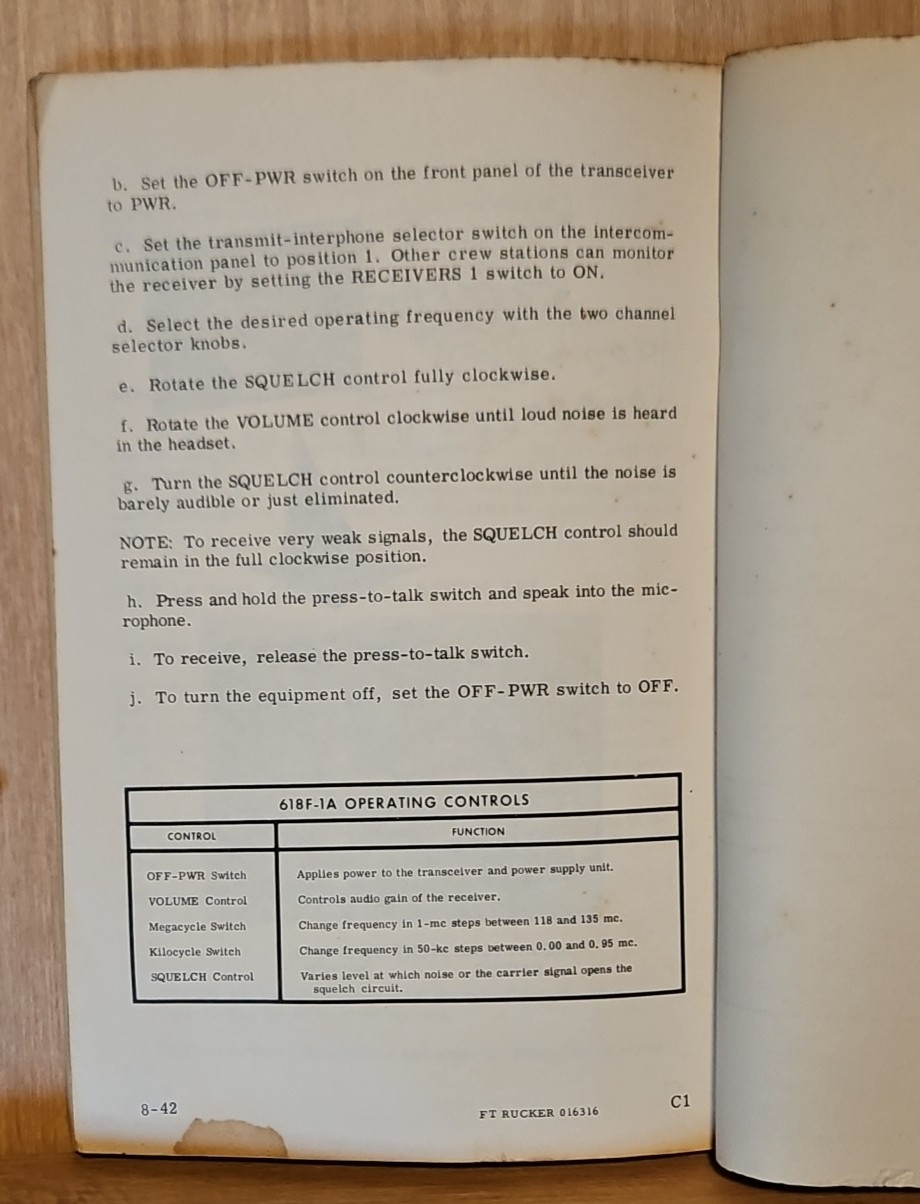 Army Model T-42A Aircraft Operator's Manual Beech B55B 1965