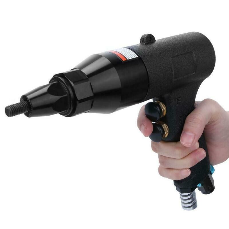 Pneumatic Rivet Nut Gun Rivnut Setting Gun Riveter Air Riveting Tool M6-M8 1/4''