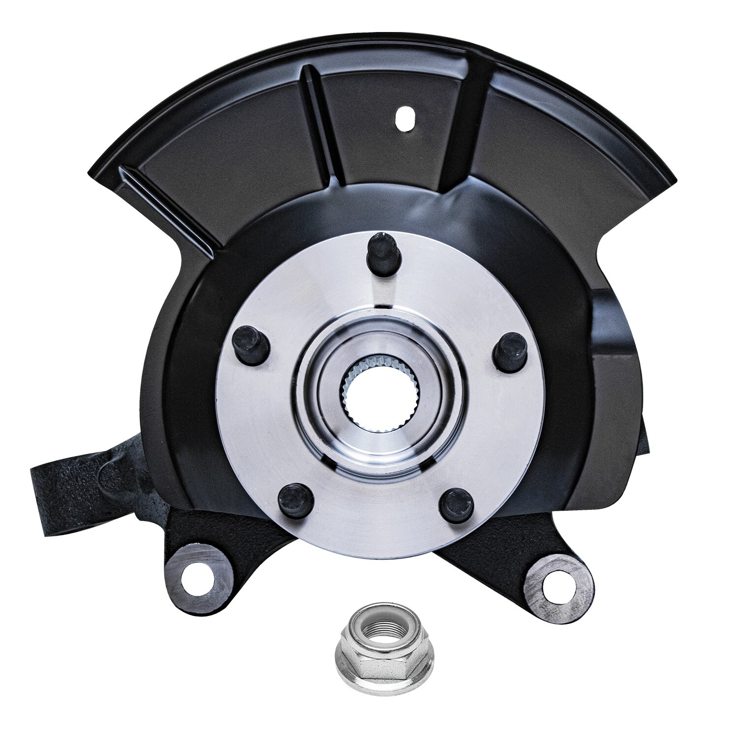 Front Steering Knuckles & Wheel Hub Bearings Assembly for 2007 - 2010 Ford Edge