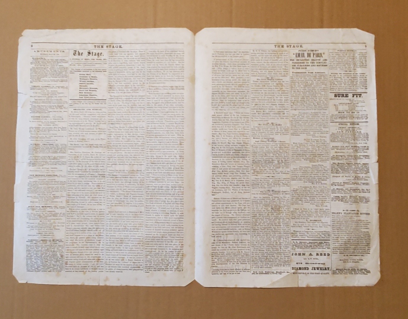 5019----1866 The Stage NYC theatre bulletin