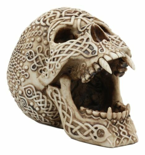 Ebros Celtic Knotwork Bloodlust Vampire Skull Ashtray Statue 7.5"L