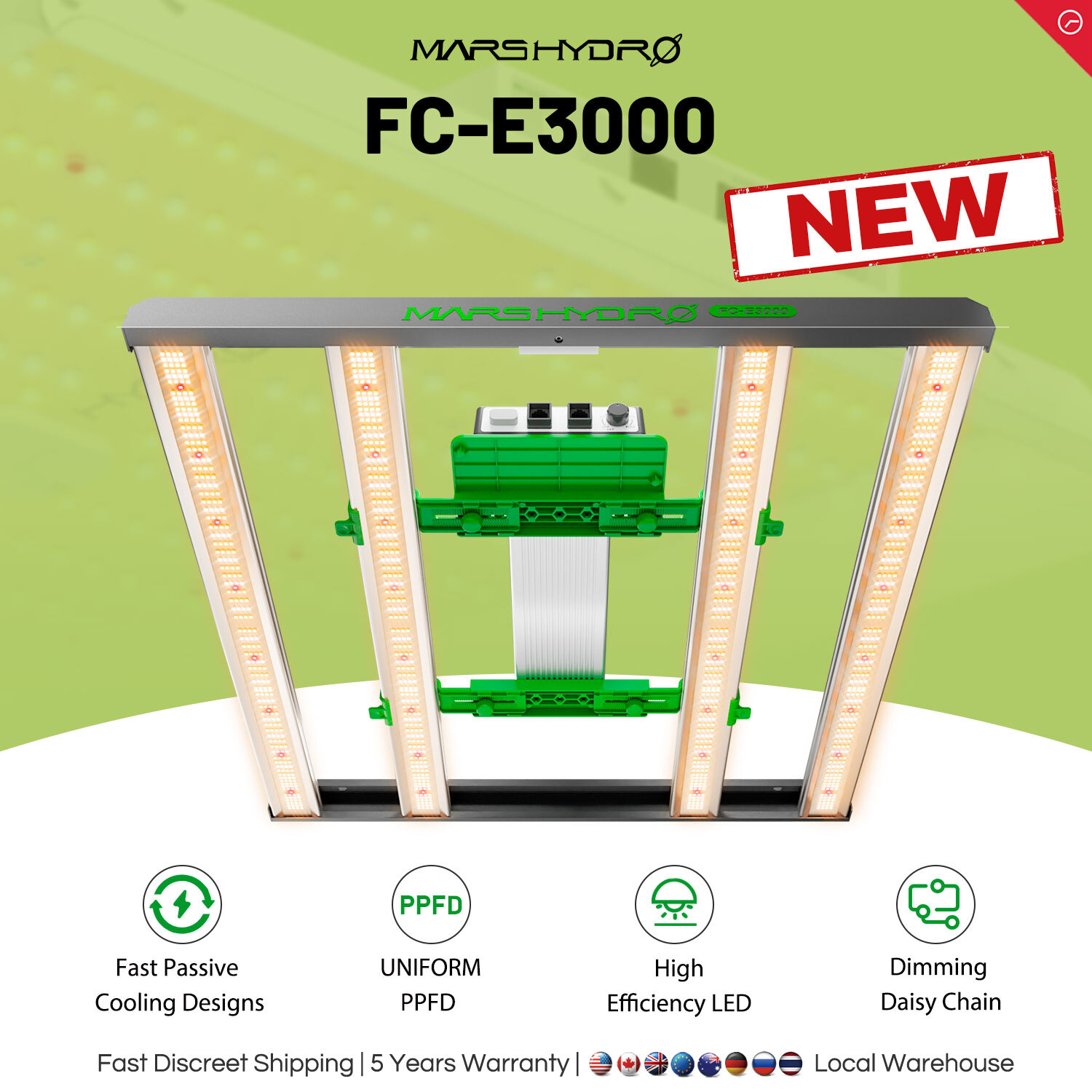 Mars Hydro Smart FC-E3000 LED Grow Light System with Bluetooth WiFi