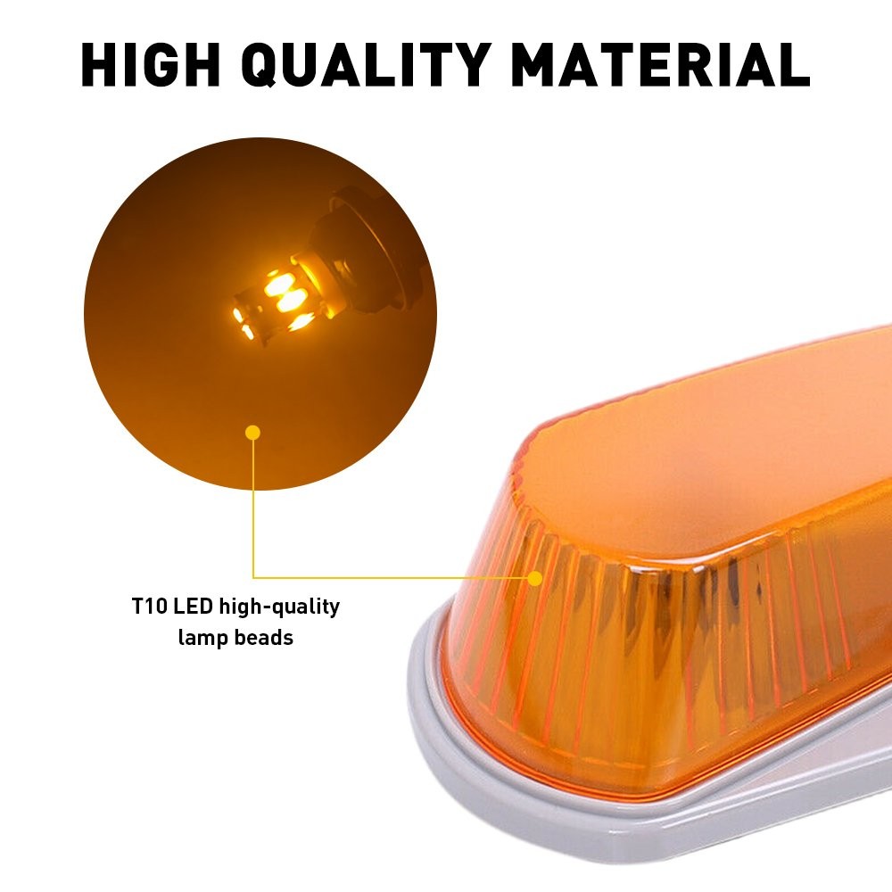 1-5Set For Ford F150 F250 F350 1973-97 Amber LED Roof Top Cab Marker Lights Kit