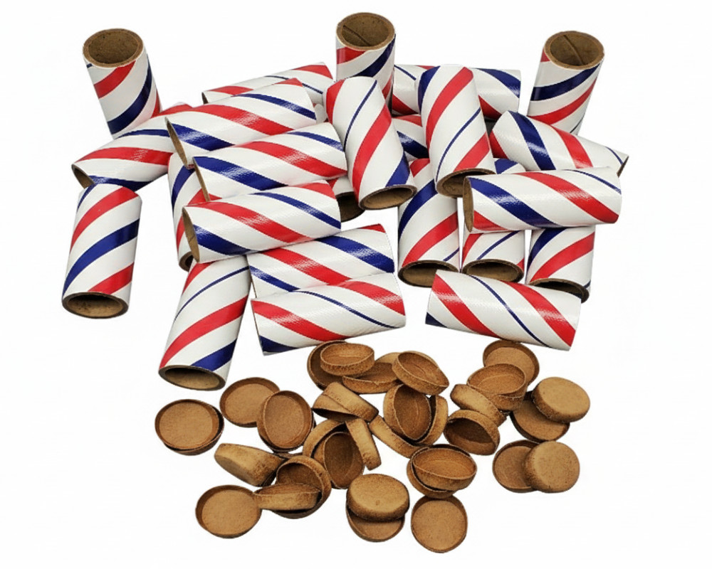 25pc M100 Fireworks Tubes and 50pc Plug 3/4" x 2-1/8" x 3/32" PYRO