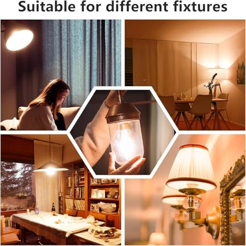 100W Incandescent Light Bulbs,Frosted Bulbs,Dimmable Medium E6 Base Light 2