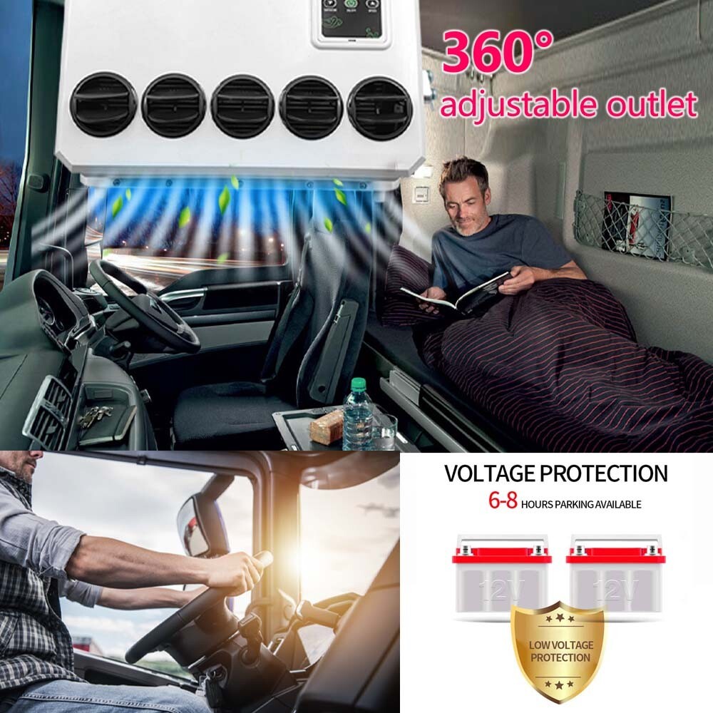 12V RV Air Conditioner 12000 BTU Split Car AC Unit Kit Fit Truck Cab Bus Caravan