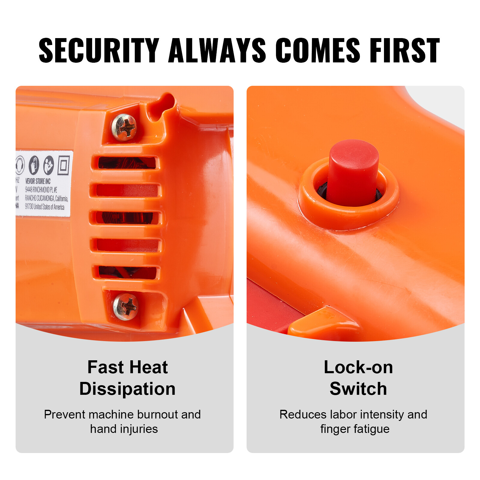 VEVOR Handheld Electric Concrete Vibrator 800W 6.6 feet Shaft Air Bubble Remover