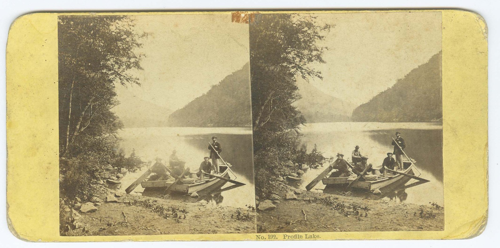 G2202~ NEW HAMPSHIRE – Profile Lake c.1860s Stereoview – Soule